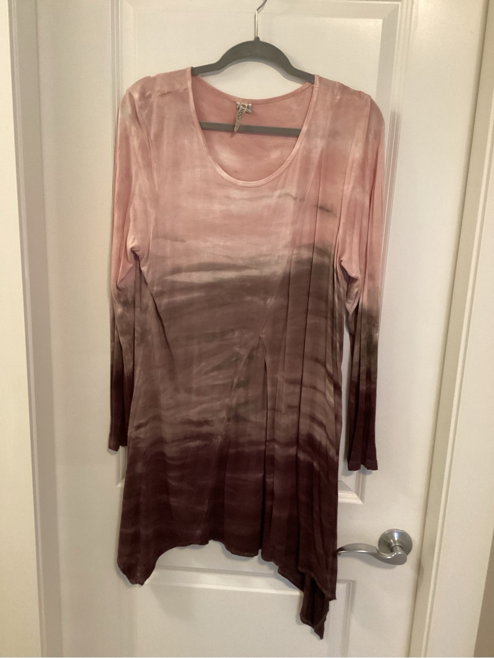 XCVI Pink-to-Brown Ombre Long-Sleeve Tunic